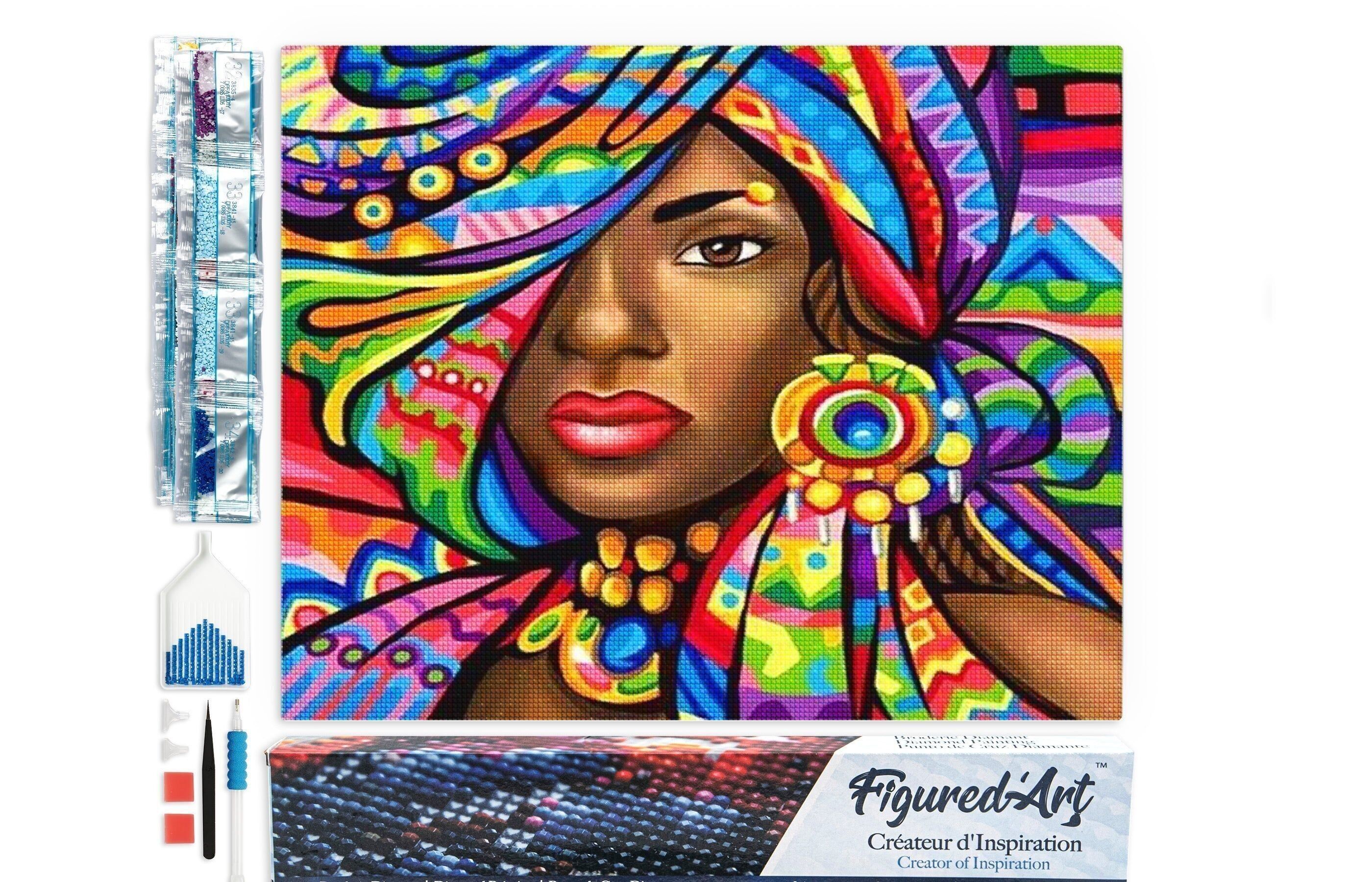 Kit de bordado de diamantes 5D - Pintura de diamantes DIY Mujer exótica