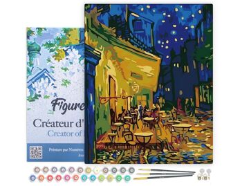 Peinture par Numéro Kit DIY - Van Gogh - Café - toile tendue sur châssis en bois 1