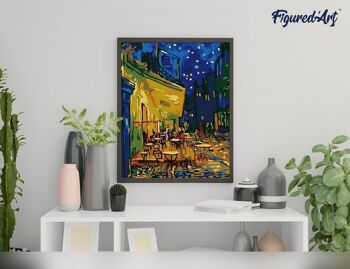 Peinture par Numéro Kit DIY - Van Gogh - Café - toile tendue sur châssis en bois 4