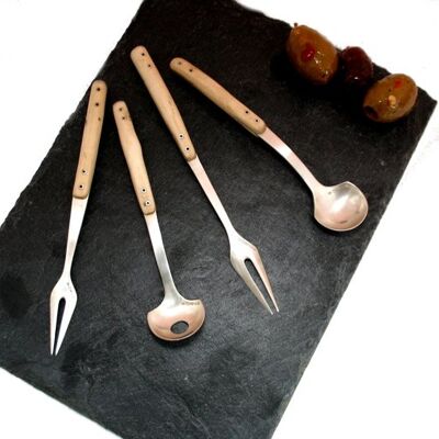 Anti Pasti Serveware Four piece: 2 forks, 1 olive ladle, 1 condiment ladle