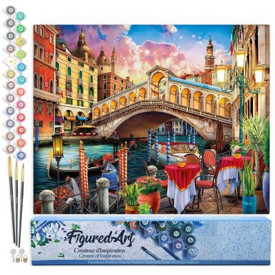 Paint by Number DIY Kit - Rialto Bridge - Rolled Canvas