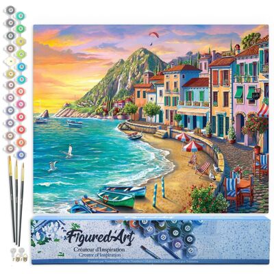 Paint by Number DIY Kit - Beach Vacation - Rolled Canvas