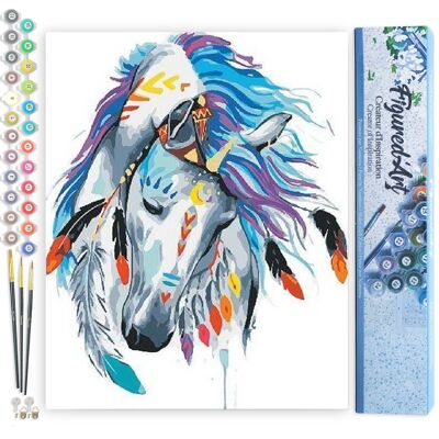 Paint by Number DIY Kit - Party Horse - Rolled Canvas