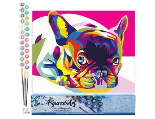 Peinture par Numéro Kit DIY - Carlin Pop Art - Toile roulée