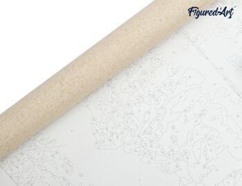 Peinture par Numéro Kit DIY - Crâne fleuri - Toile roulée 7