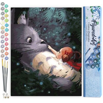 Paint by Number DIY Kit - Mouse and Little Girl - Rolled Canvas