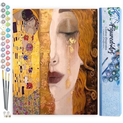 Malen-nach-Zahlen-DIY-Set – Gustav Klimt – gerollte Leinwand