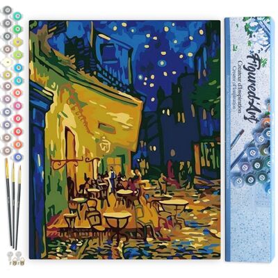 Kit de bricolaje para pintar por números - Van Gogh - Café - Lienzo enrollado