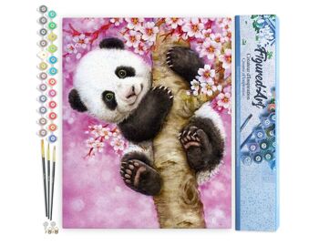 Peinture par Numéro Kit DIY - Bébé Panda - Toile roulée 1