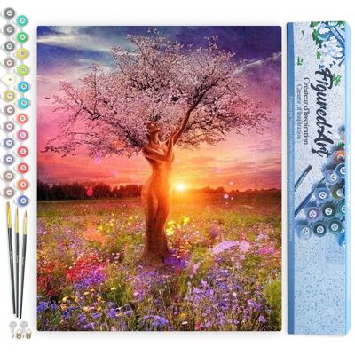 Paint by Number DIY Kit - Woman's Body Tree - Rolled Canvas