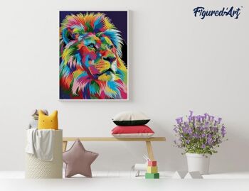 Peinture par Numéro Kit DIY - Lion Pop Art 2 - Toile roulée 4