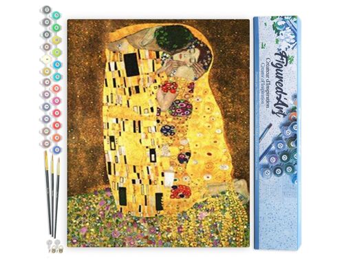 Peinture par Numéro Kit DIY - Le baiser Klimt - Toile roulée