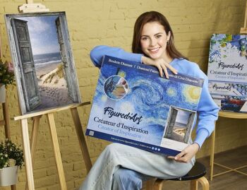 Kit de Broderie Diamant 5D - Diamond Painting DIY Porte ouverte sur la Plage 40x50cm toile tendue sur châssis 2