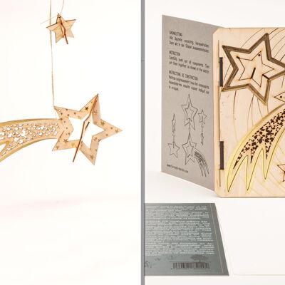 Shooting star - 3D decorative greeting card