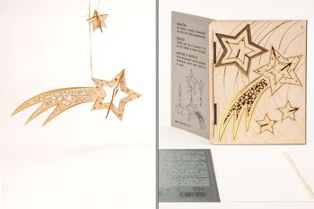 Étoile filante - Carte de voeux décorative 3D 1