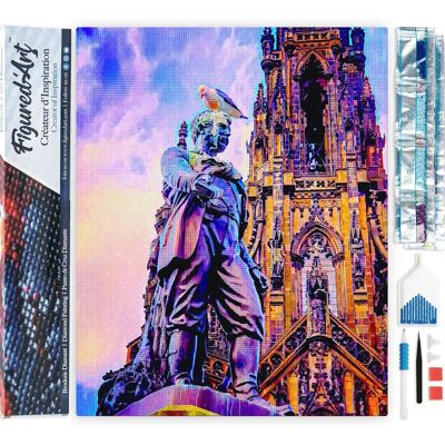 Kit de Broderie Diamant 5D - Diamond Painting DIY Statue Edinburgh