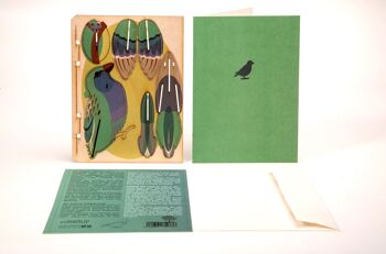 Oiseau - Carte de voeux décorative 3D 3