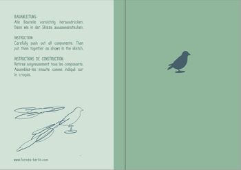 Oiseau - Carte de voeux décorative 3D 6