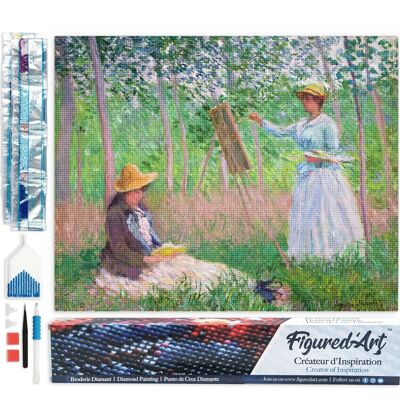 Kit de bordado de diamantes 5D - Pintura de diamantes DIY en el bosque de Giverny - Monet