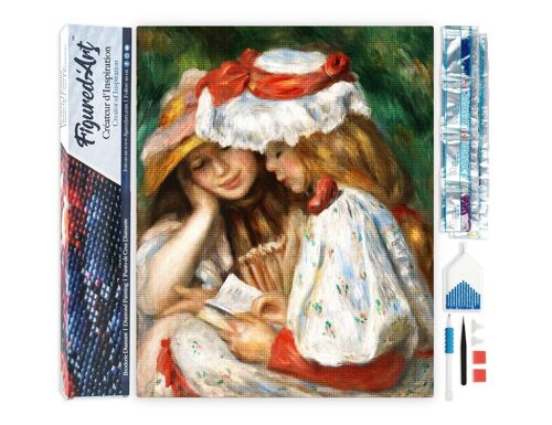 Kit de Broderie Diamant 5D - Diamond Painting DIY Jeunes Filles Lisant - Renoir