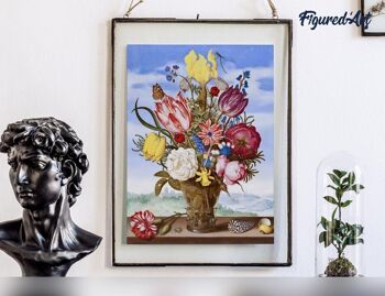 Peinture par Numéro Kit DIY - Bouquet de Fleurs - Ambrosius Bosschaert - toile tendue sur châssis en bois 4