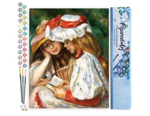 Peinture par Numéro Kit DIY - Jeunes Filles Lisant - Renoir - Toile roulée