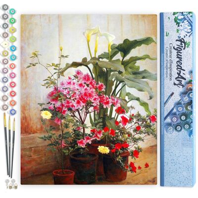 Paint by Number DIY Kit - Side of a Greenhouse - George Cochran Lambdin - Rolled Canvas