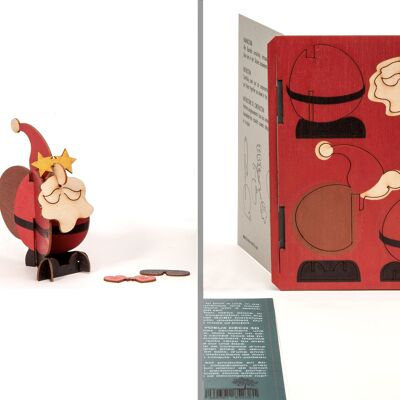 Père Noël - Carte de voeux décorative 3D