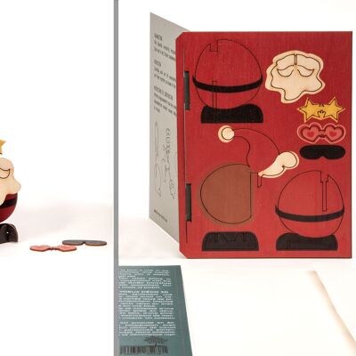 Santa Claus - tarjeta de felicitación decorativa 3D