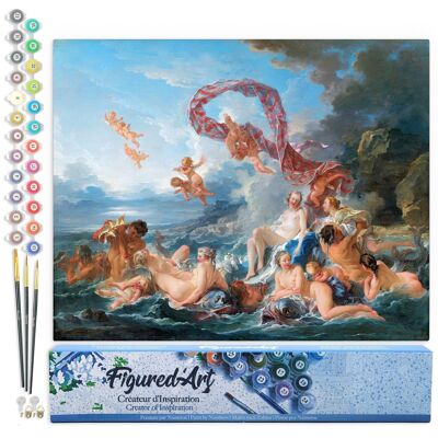 Kit de bricolaje para pintar por números - El triunfo de Venus - François Boucher - Lienzo enrollado