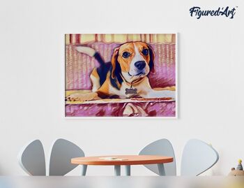 Peinture par Numéro Kit DIY - Beagle Mignon - Toile roulée 3