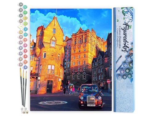 Peinture par Numéro Kit DIY - Rue Edinburgh - Toile roulée