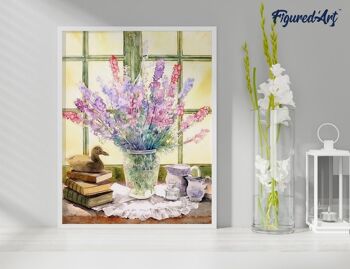 Peinture par Numéro Kit DIY - Bouquet de Lupin - Toile roulée 4