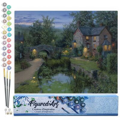 Paint by Number DIY Kit - Bright haven of peace - Rolled canvas