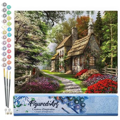 Paint by Number DIY Kit - Countryside Landscape - Rolled Canvas