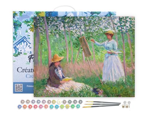 Peinture par Numéro Kit DIY - Dans les bois de Giverny - Monet - toile tendue sur châssis en bois