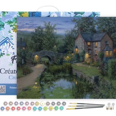 Paint by Number DIY Kit - Luminous haven of peace - canvas stretched on wooden frame