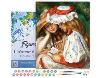 Peinture par Numéro Kit DIY - Jeunes Filles Lisant - Renoir - toile tendue sur châssis en bois 1