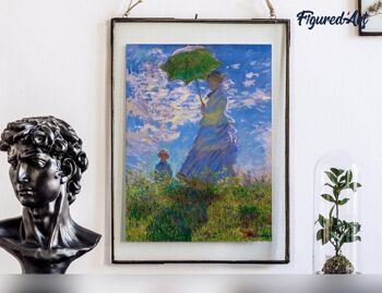 Peinture par Numéro Kit DIY - La Promenade - Monet - toile tendue sur châssis en bois 3