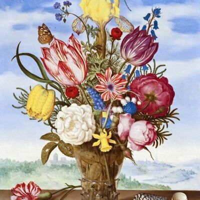 Kit ricamo punto croce fai da te - Bouquet di fiori - Ambrosius Bosschaert