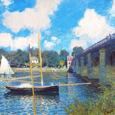 Kit ricamo punto croce fai da te - Il Pont d'Argenteuil - Monet