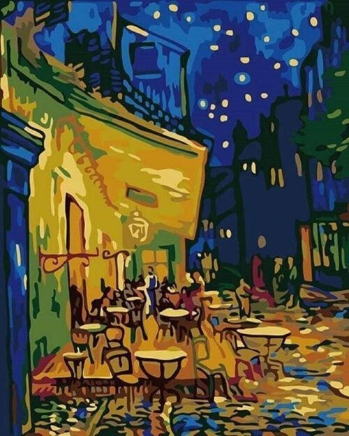 Kit de Broderie Point de Croix DIY - Van Gogh Terrasse de Café