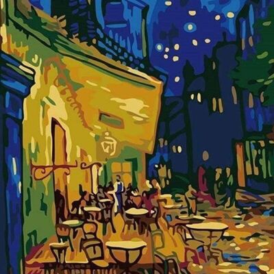 Kit de bordado de punto de cruz DIY - Terraza del Café Van Gogh