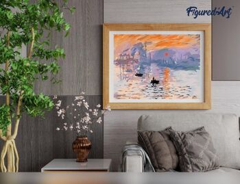 Peinture par Numéro Kit DIY - Monet impression soleil levant - toile tendue sur châssis en bois 3