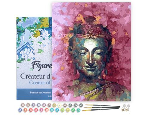 Peinture par Numéro Kit DIY - Bouddha précieux - toile tendue sur châssis en bois