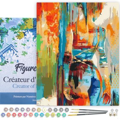 Paint by Number DIY Kit - Beauty in Colors - stretched canvas on wooden frame