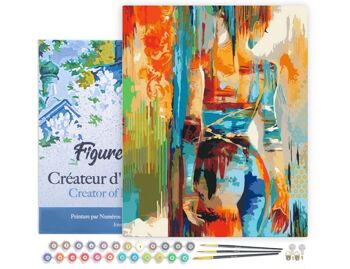 Peinture par Numéro Kit DIY - Beauté en couleurs - toile tendue sur châssis en bois 1