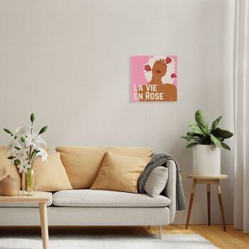 Mini Peinture par Numéros - Kit DIY 20x20cm avec cadre La Vie en Rose 2