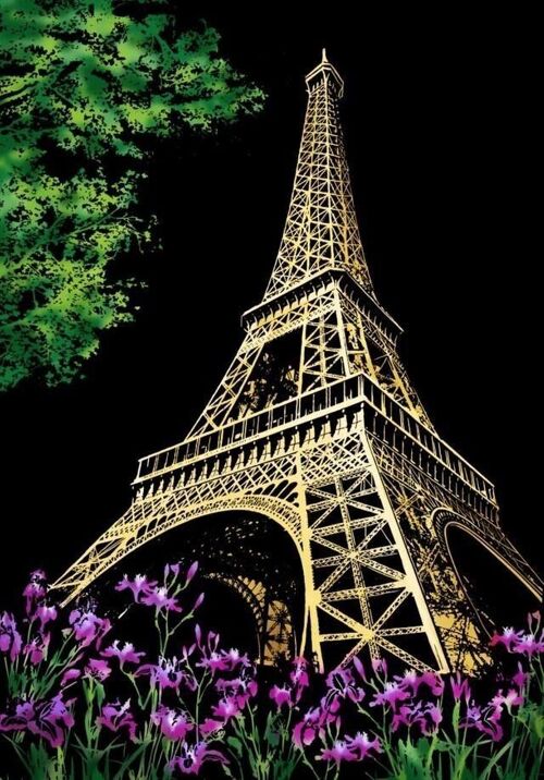 Kit de Peinture à gratter DIY - Tour Eiffel à Paris