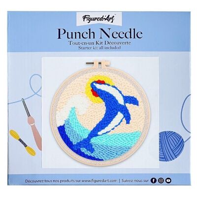 DIY Orca and Wave Punch Needle Kit